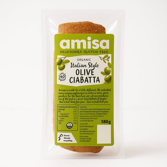 Organic Olive Ciabatta Gluten Free 180g