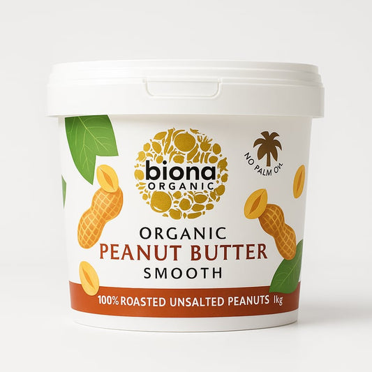 Organic Peanut Butter Smooth Unsalted 1KG