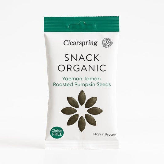 Organic Tamari Roasted Pumpkin Seeds 30g by Clearspring