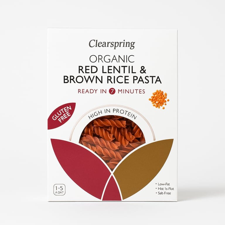 Organic Red Lentil & Brown Rice Pasta 250g