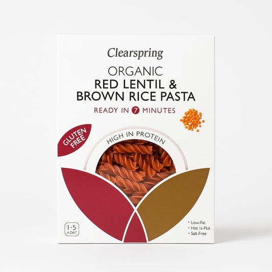 Organic Red Lentil & Brown Rice Pasta 250g