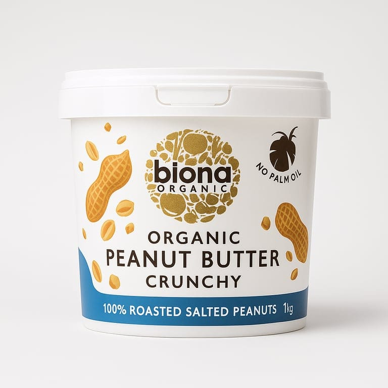 Organic Peanut Butter Crunchy Salted 1KG