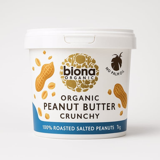 Organic Peanut Butter Crunchy Salted 1KG
