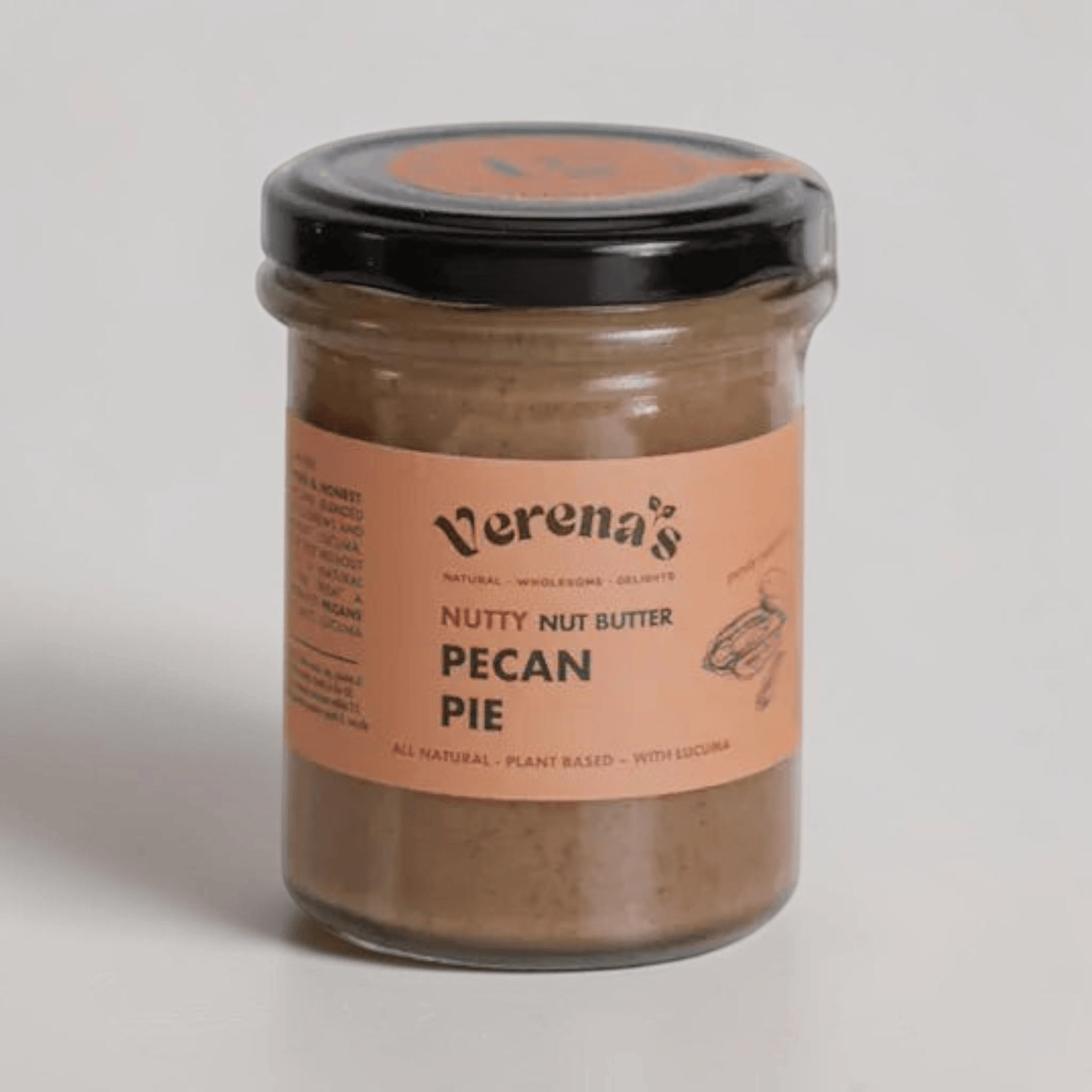 Saporia | Artisan UK Vegan Cheesemonger & Deli Verena's Kitchen Pecan Pie nut butter in a glass jar
