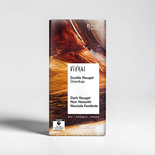 Dark Nougat Chocolate Vegan Organic 100g by Vivani