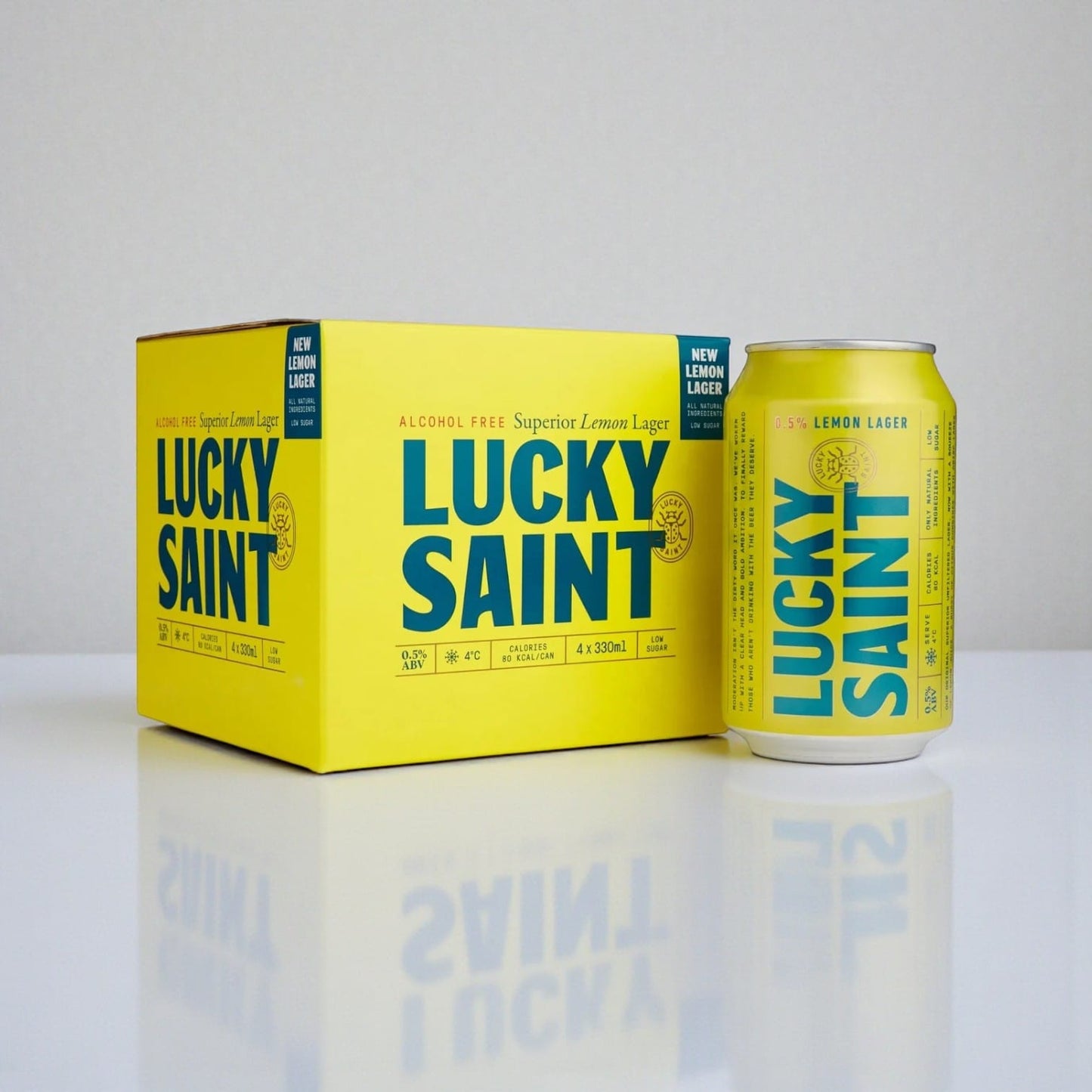 Alcohol Free Lemon Lager 4x330ml by Lucky Saint