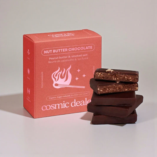 Peanut butter - Box of 4 Organic Chocolates by Cosmic Dealer
