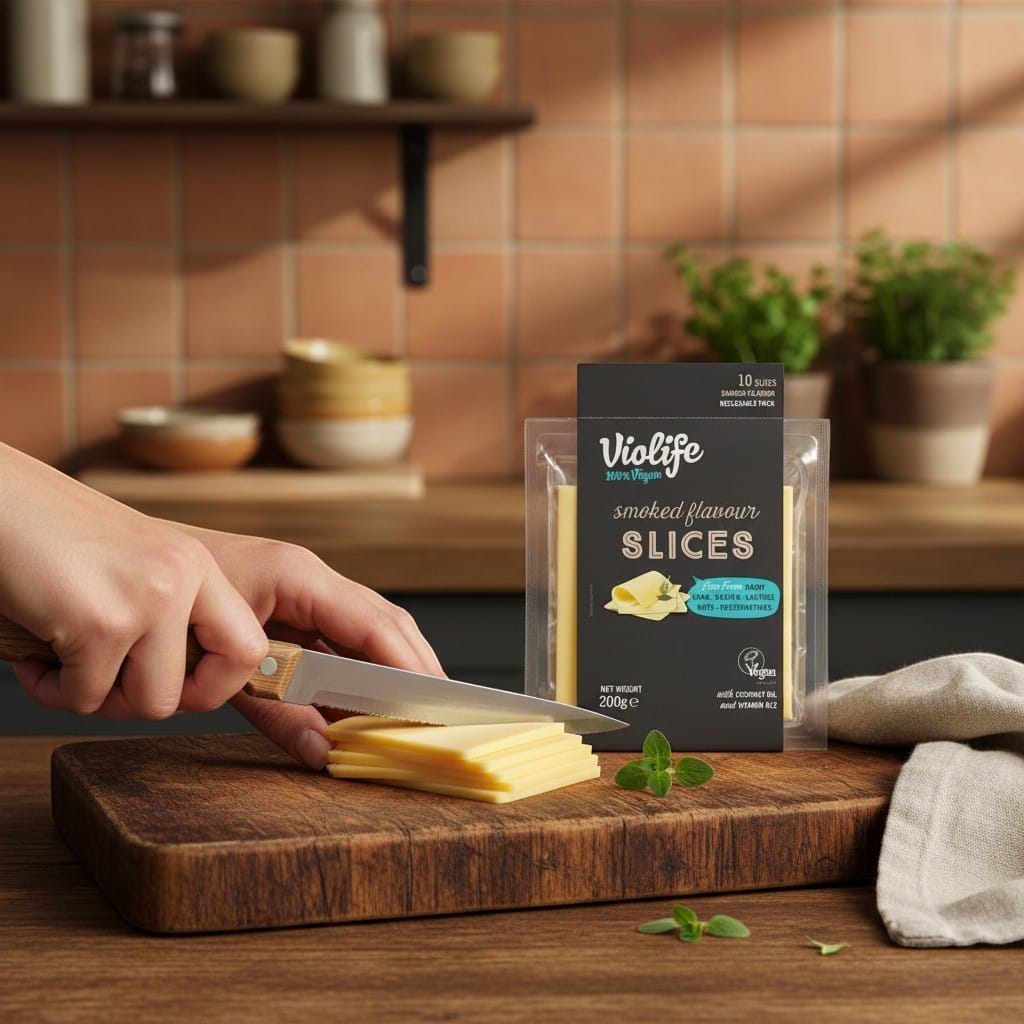 Smoky Cheddar Flavour Slices 200g by Violife